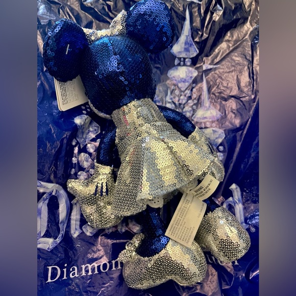 Disney Parks Disneyland 60th Birthday Diamond Anniversary Sequin Minnie Mouse - Picture 6 of 13